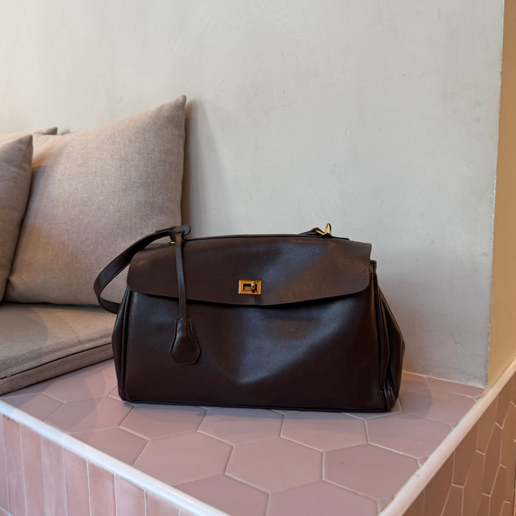 Borsa a spalla vintage con patta "Elettra"
