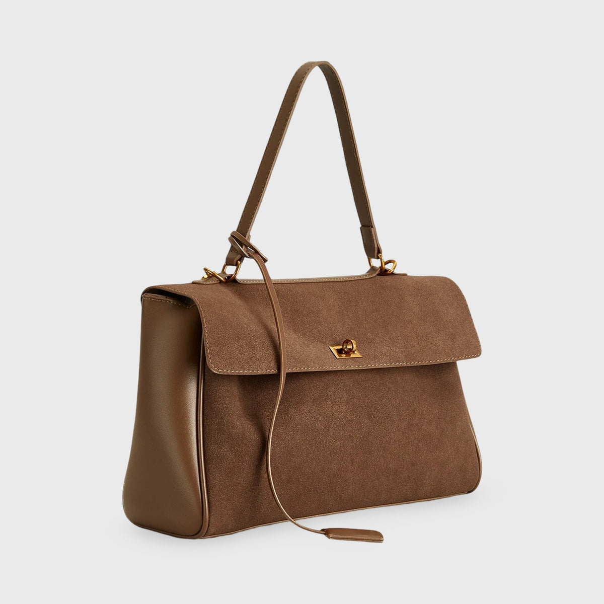 Borsa con patta in scamosciato "Elettra Premium"