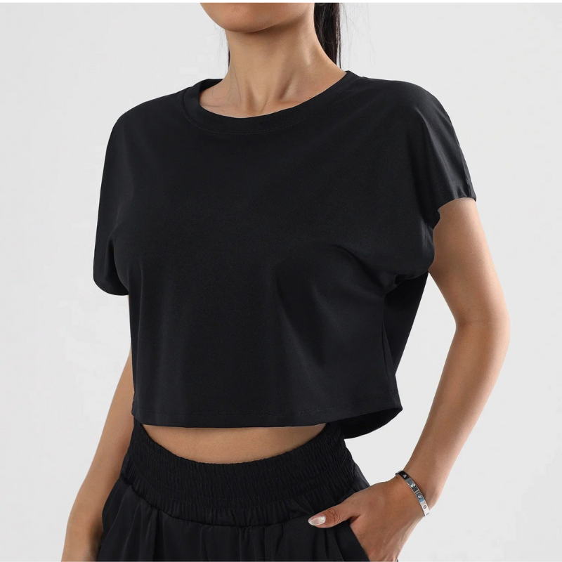 T-shirt corta con maniche ad aletta "Cora"