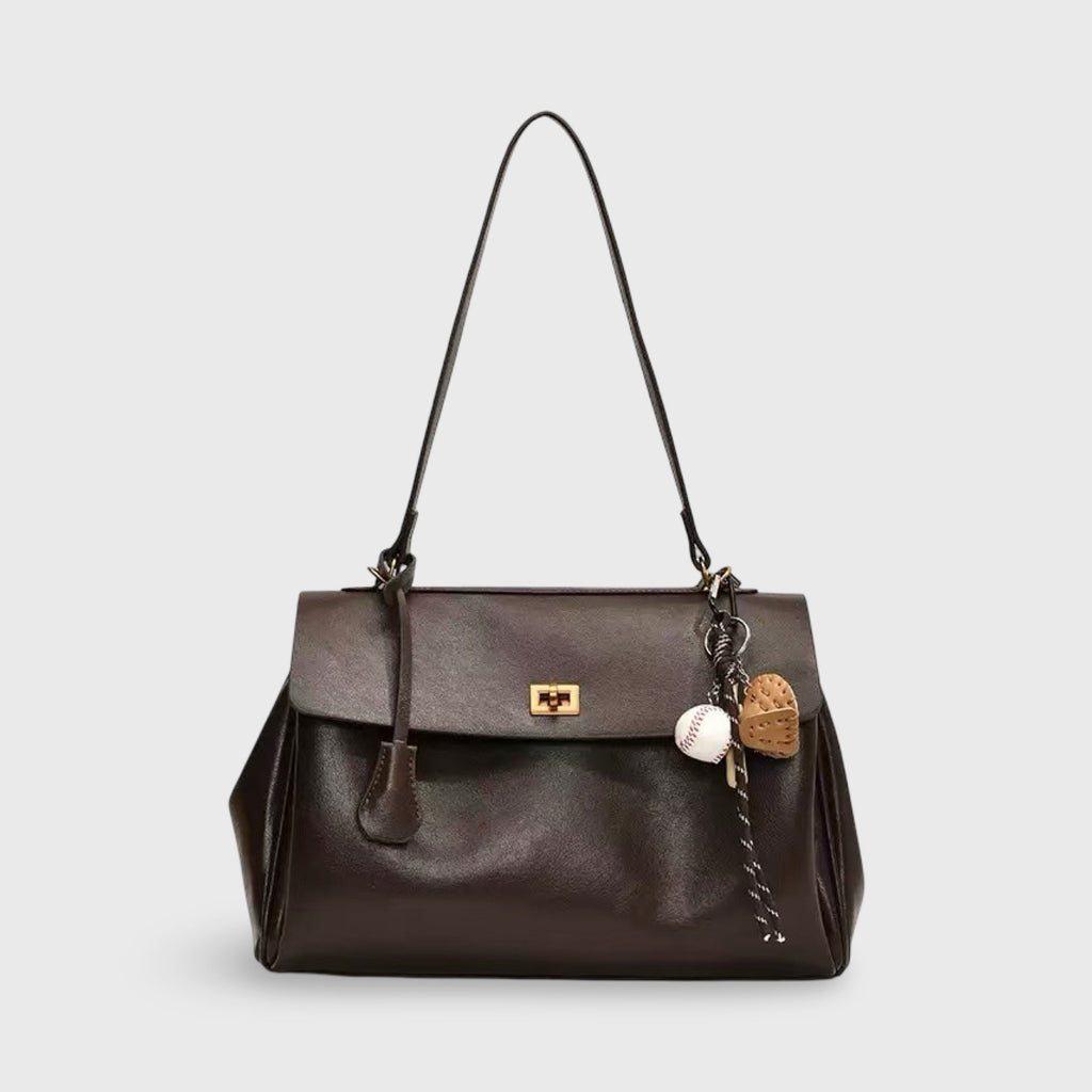 Borsa a spalla vintage con patta "Elettra"