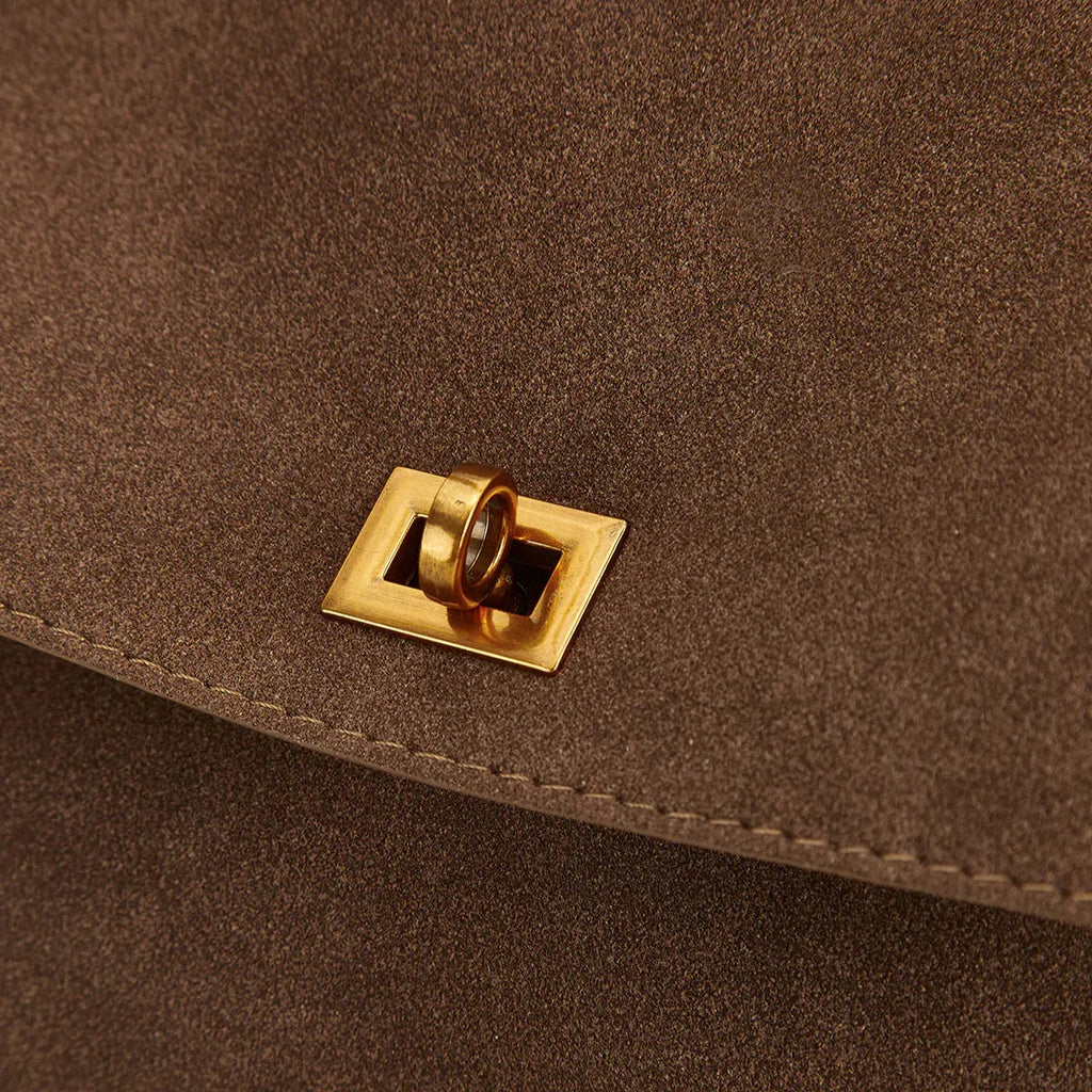 Borsa con patta in scamosciato "Elettra Premium"