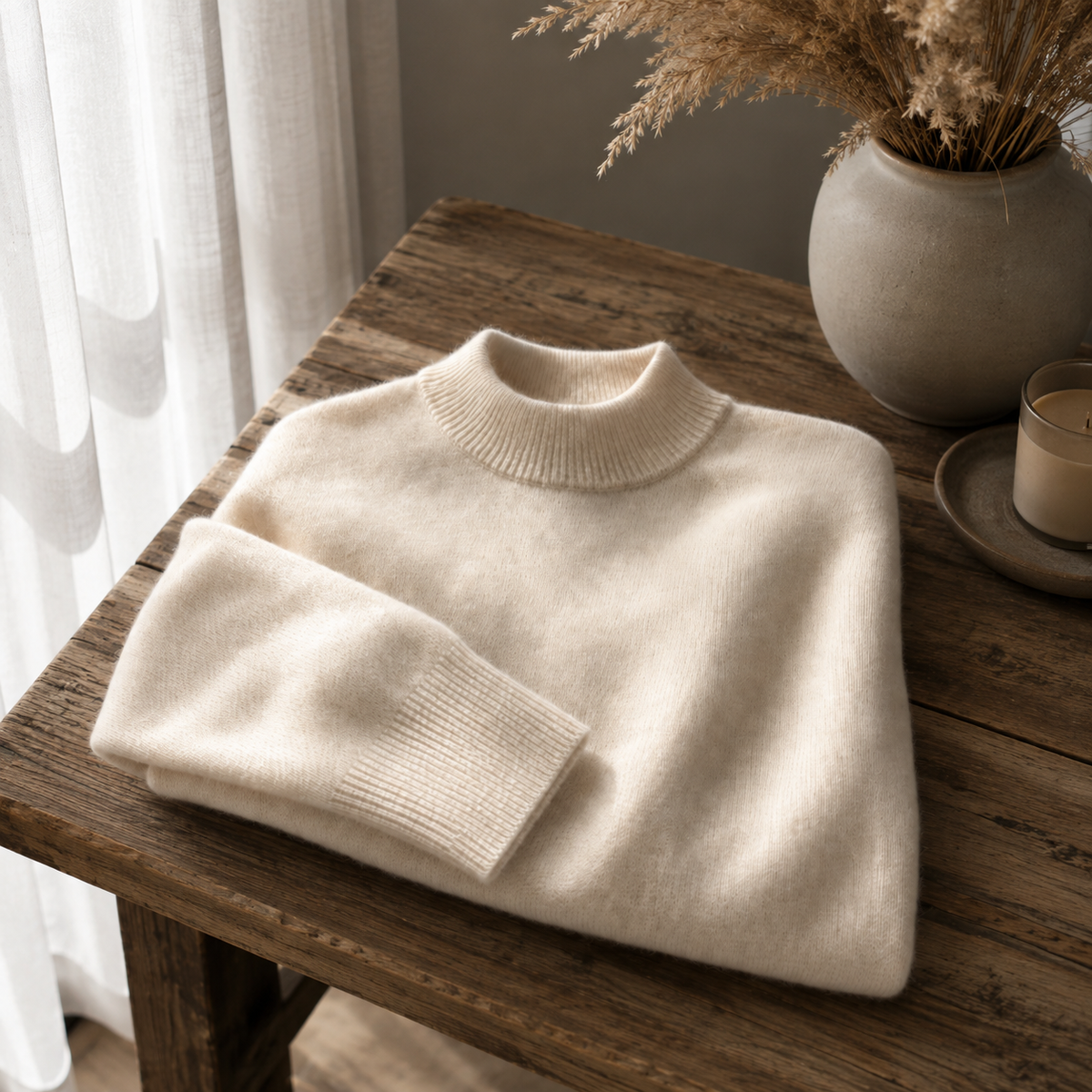 Séverine | Pull en Laine à Col Montant
