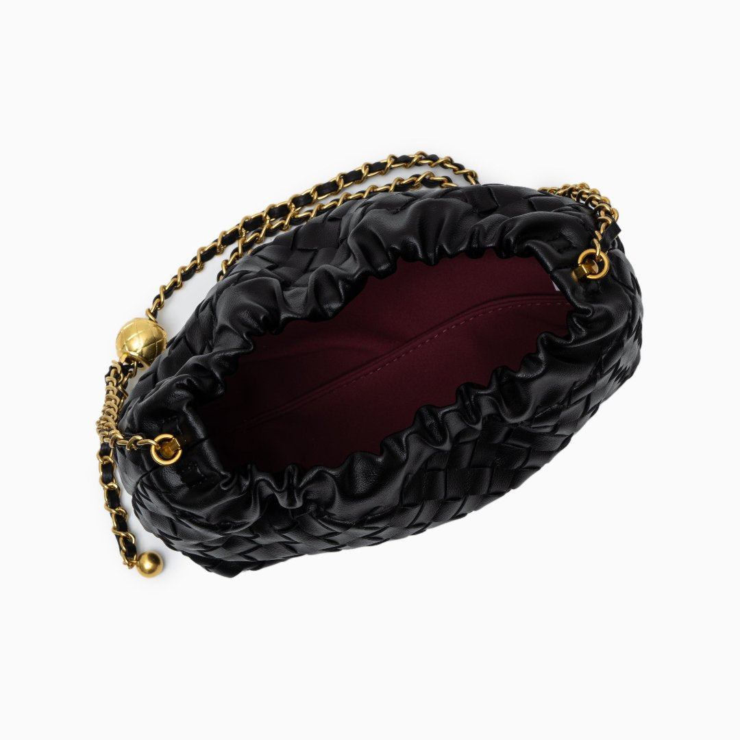 Borsa intrecciata con catena "Serafina"