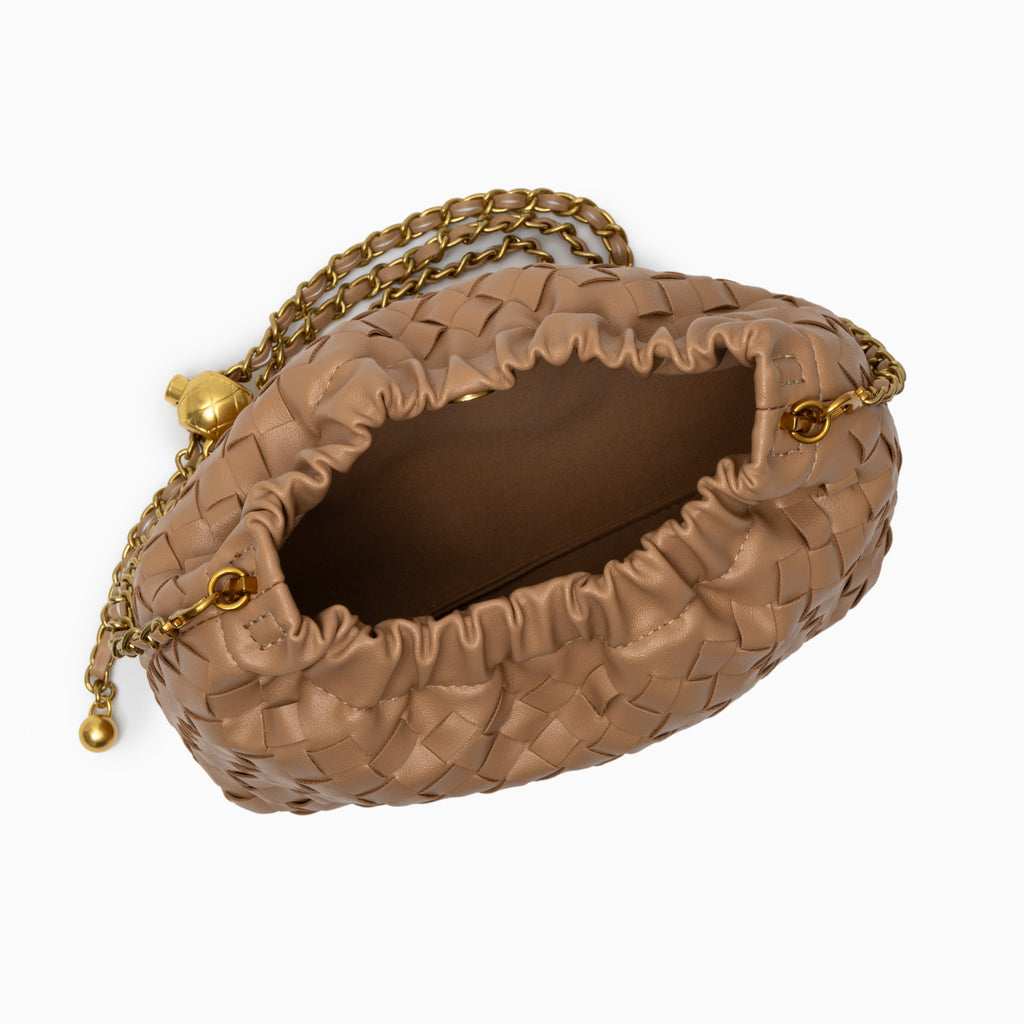 Borsa intrecciata con catena "Serafina"