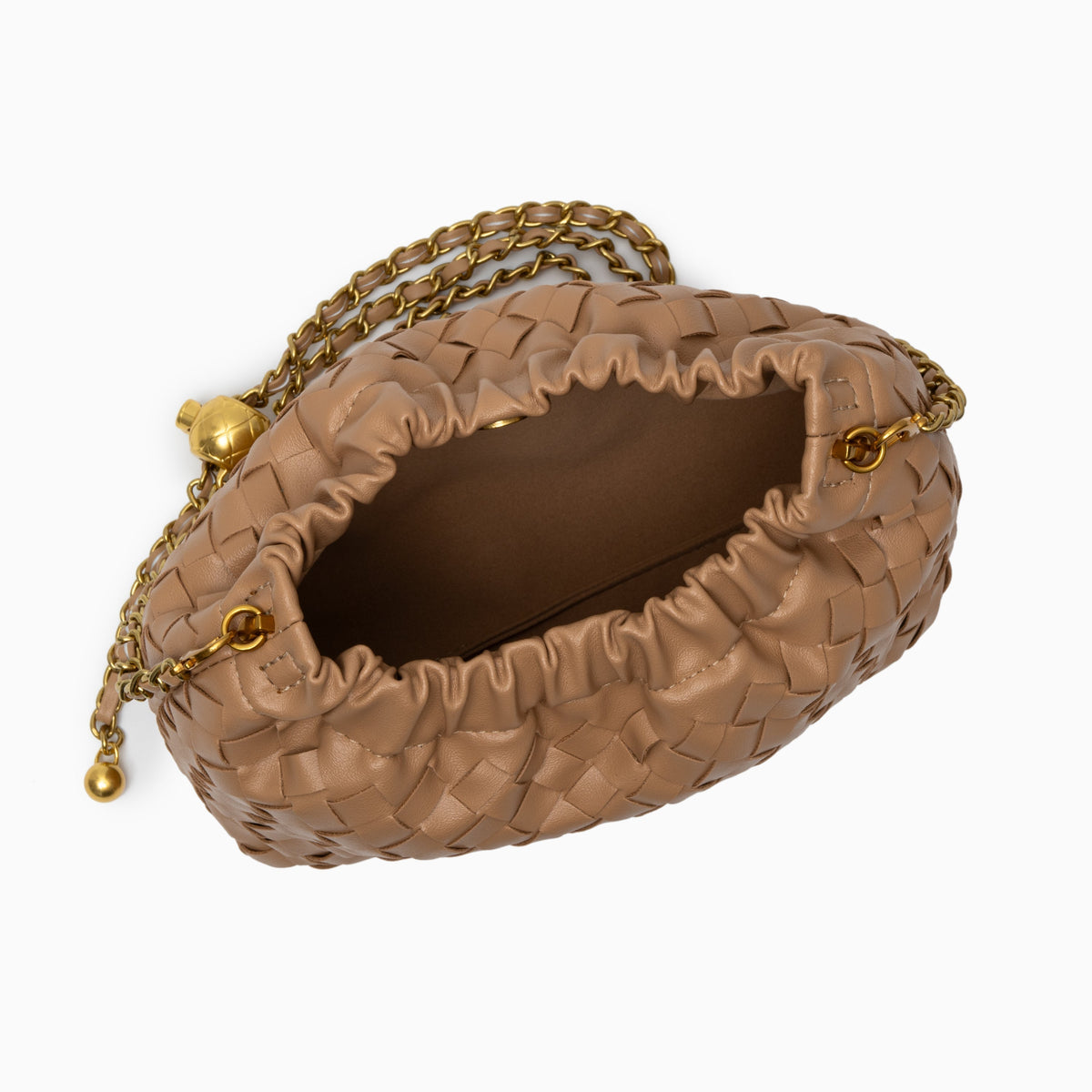 Borsa intrecciata con catena "Serafina"