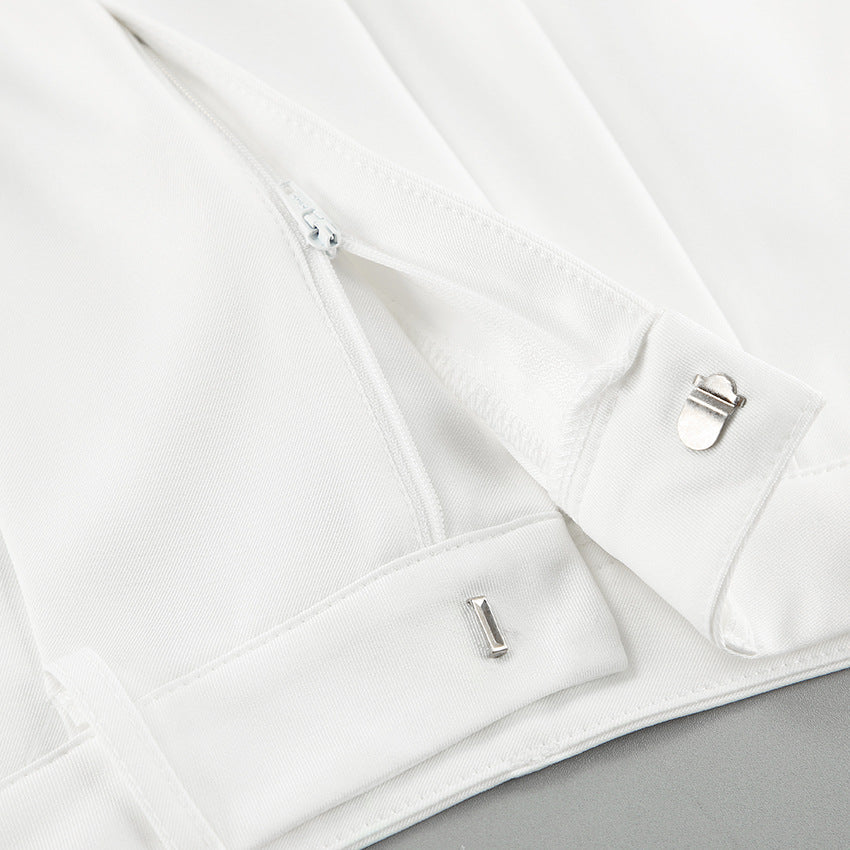 Pantaloni sartoriali a vita alta con pinces "Raffaella"