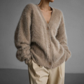 Cardigan con scollo a V in cachemire "Leonia"