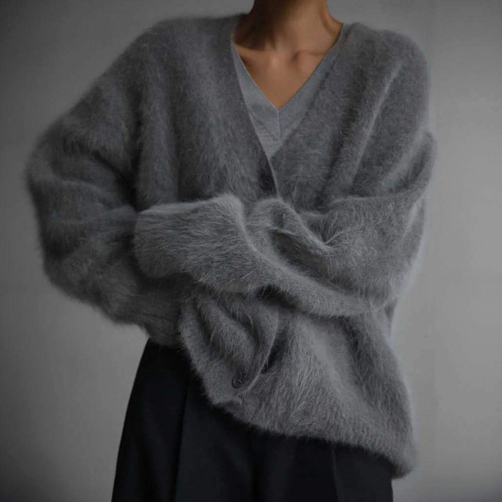 Cardigan con scollo a V in cachemire "Leonia"
