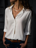Camicia fluida con colletto e maniche lunghe "Lorena"