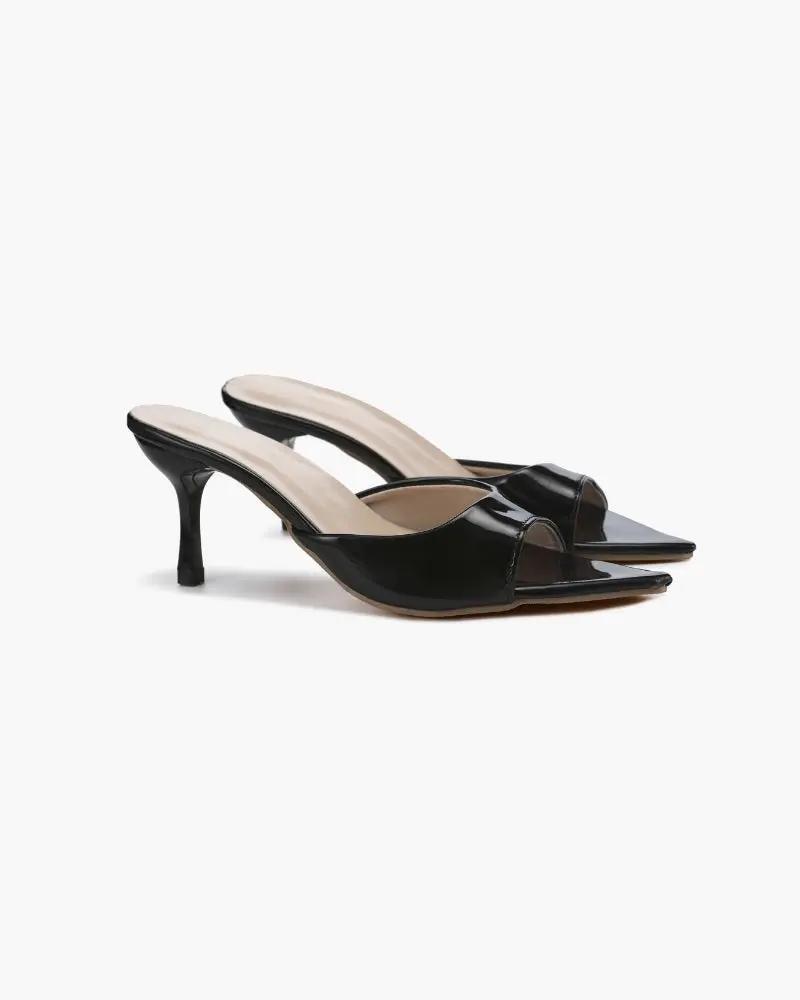 Mules a punta in vernice "Greta"