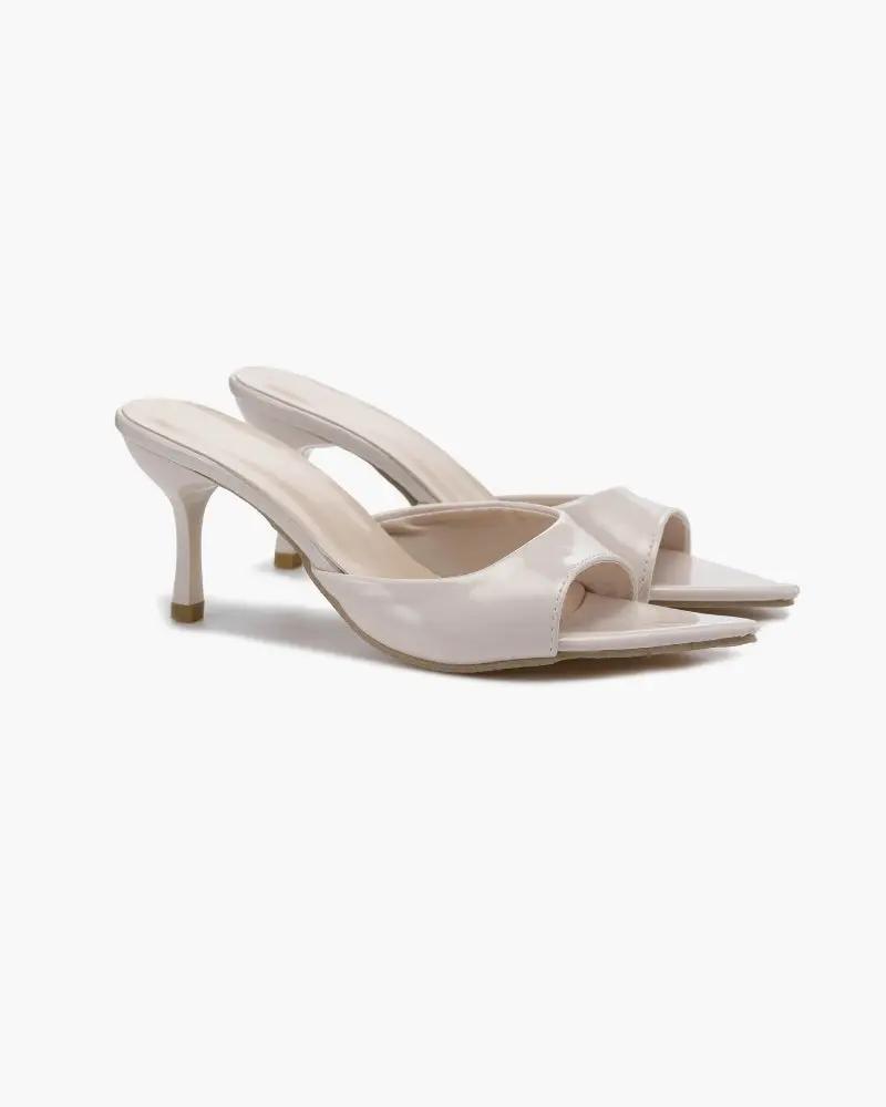 Mules a punta in vernice "Greta"