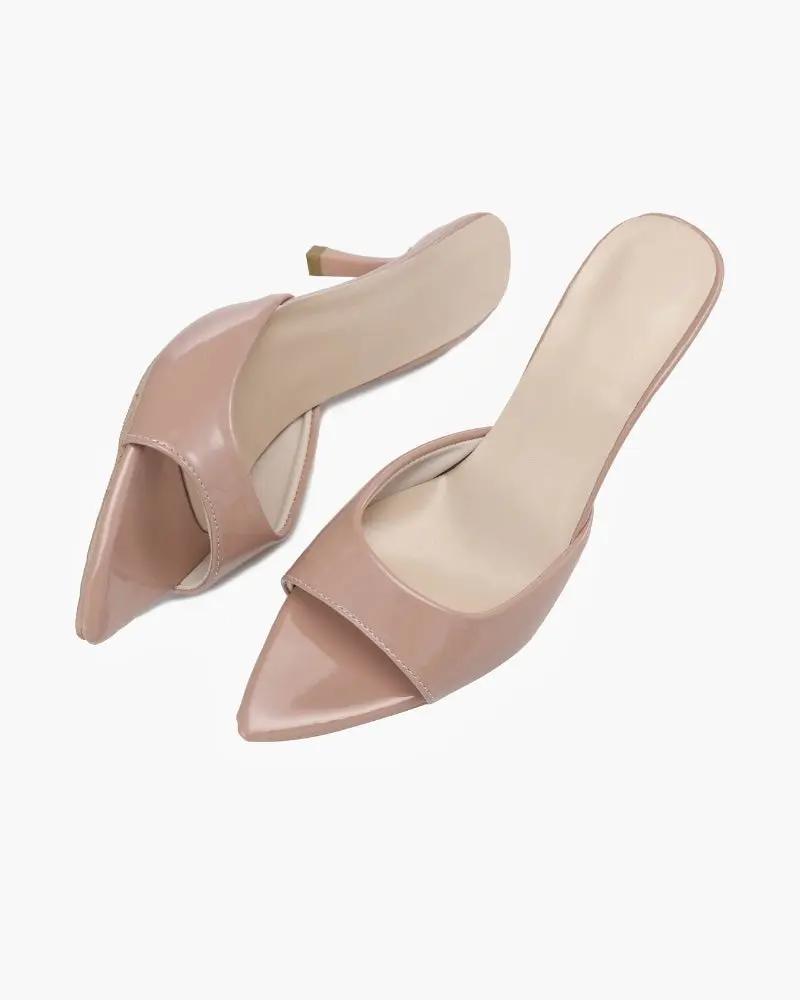Mules a punta in vernice "Greta"