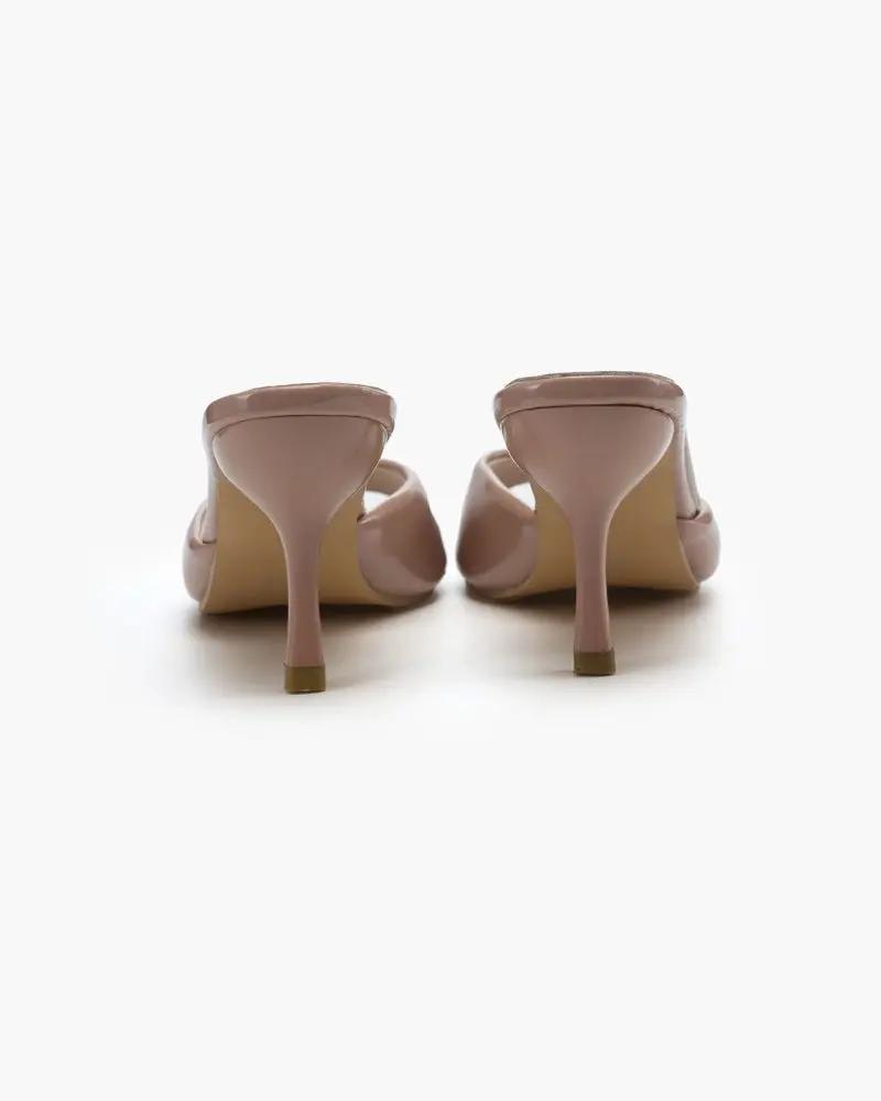 Mules a punta in vernice "Greta"