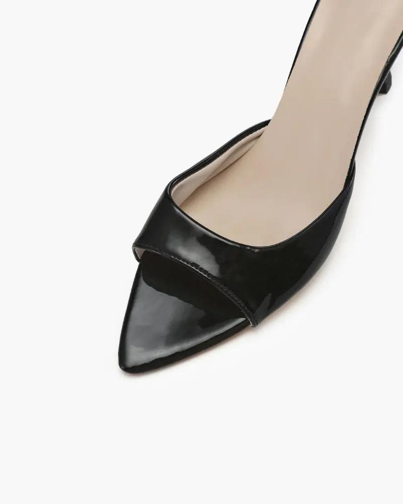 Mules a punta in vernice "Greta"