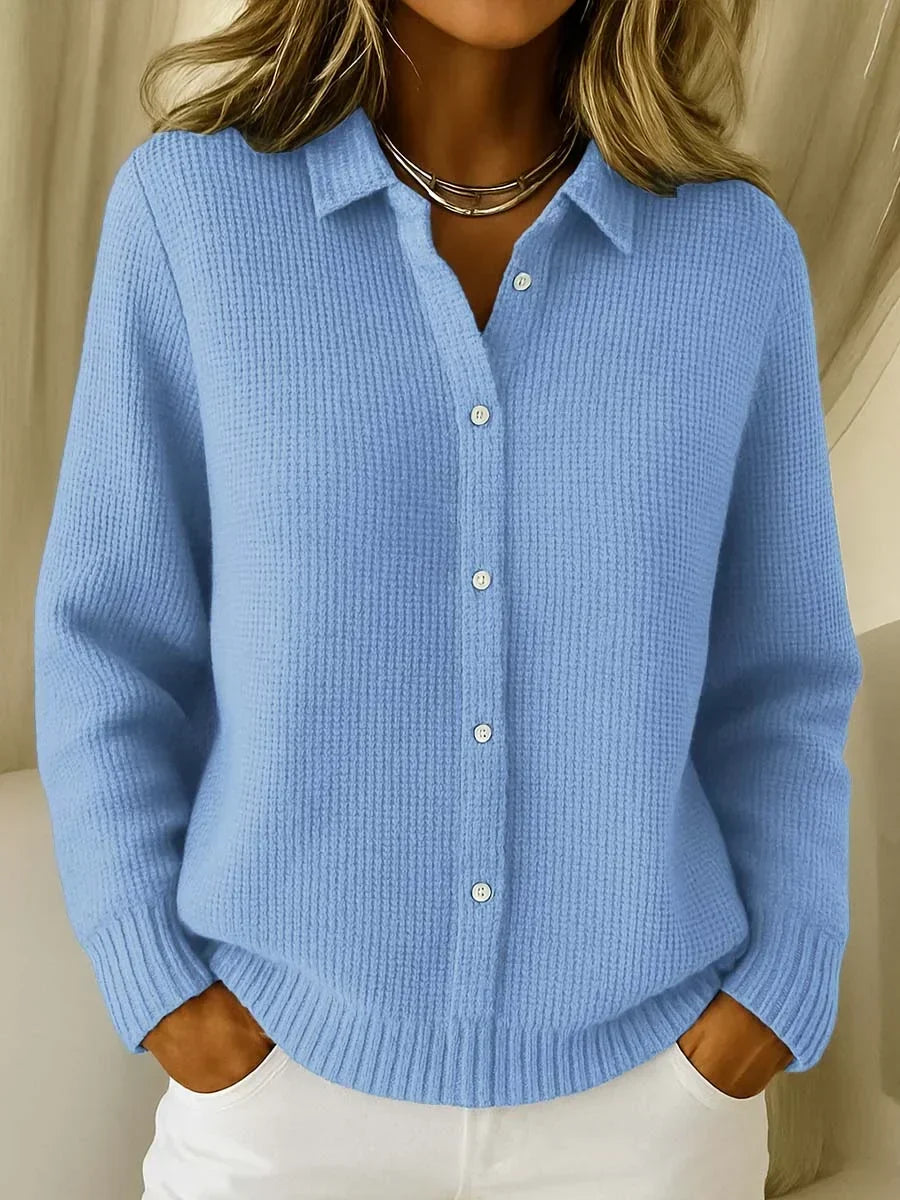 Camicia in maglia con colletto "Donatella"