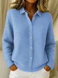 Camicia in maglia con colletto "Donatella"