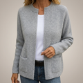 Cardigan girocollo con zip e tasche "Coletta"