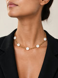 Collana corta con perle e catena fantasia "Louise"