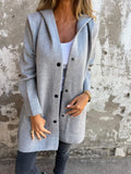 Cappotto in maglia con cappuccio "Ilenia"