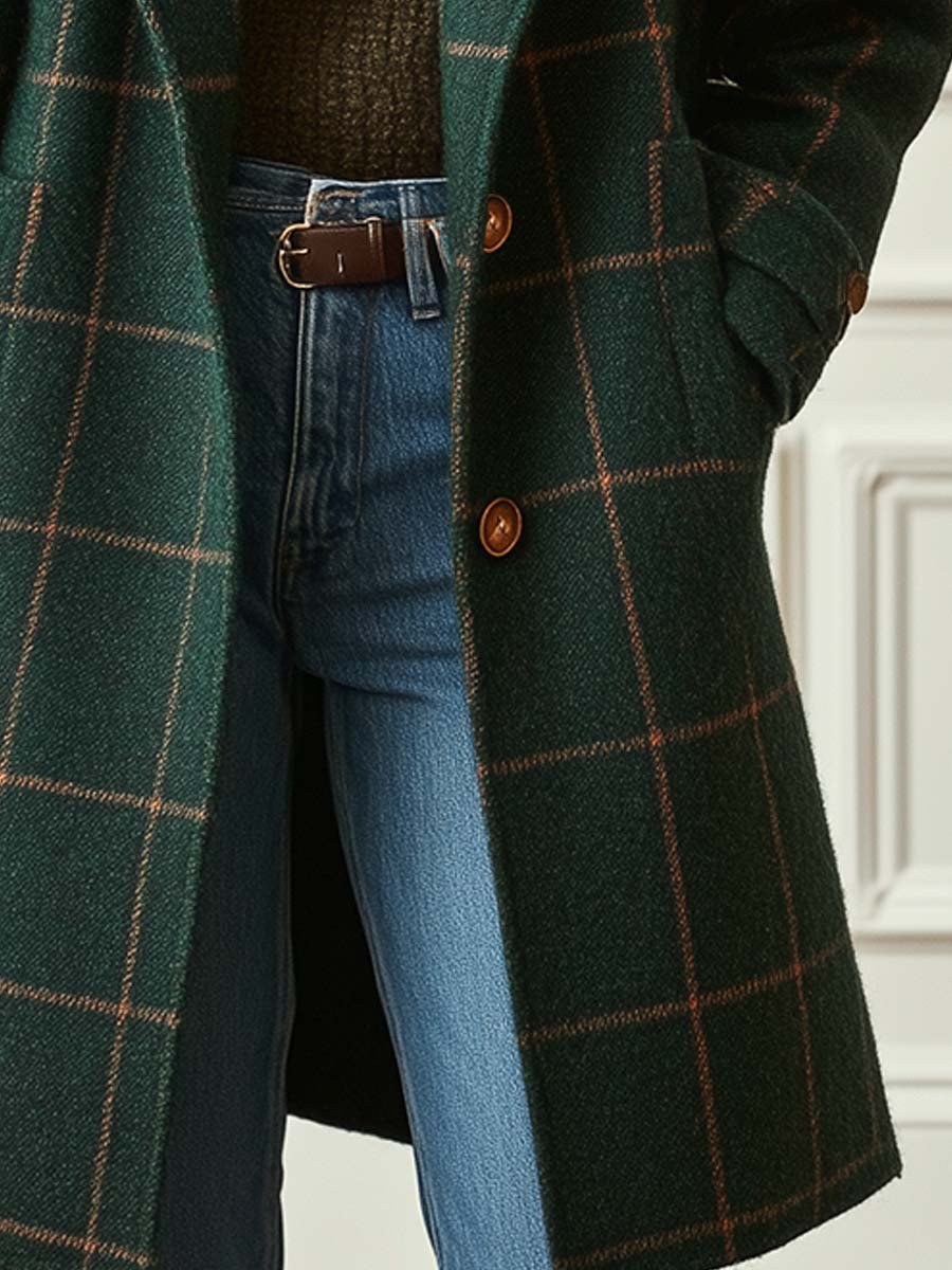 Cappotto a quadri effetto lana "Edda"