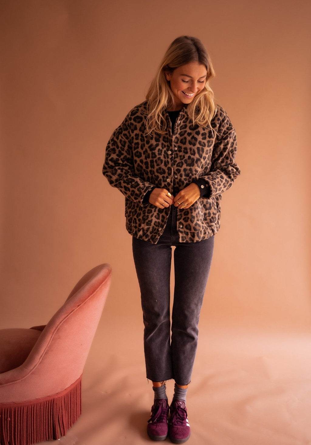Giacca camicia maculata "Tamara"