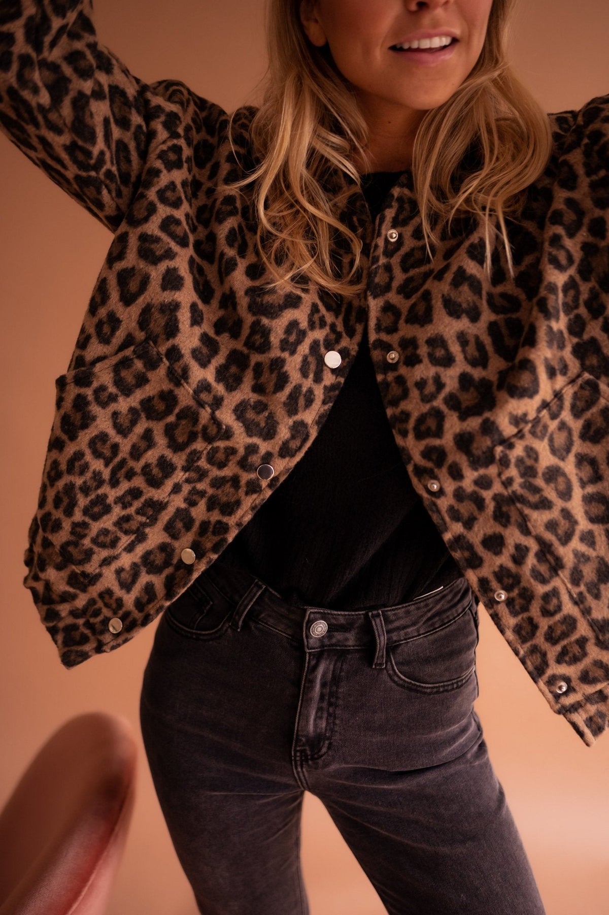 Giacca camicia maculata "Tamara"
