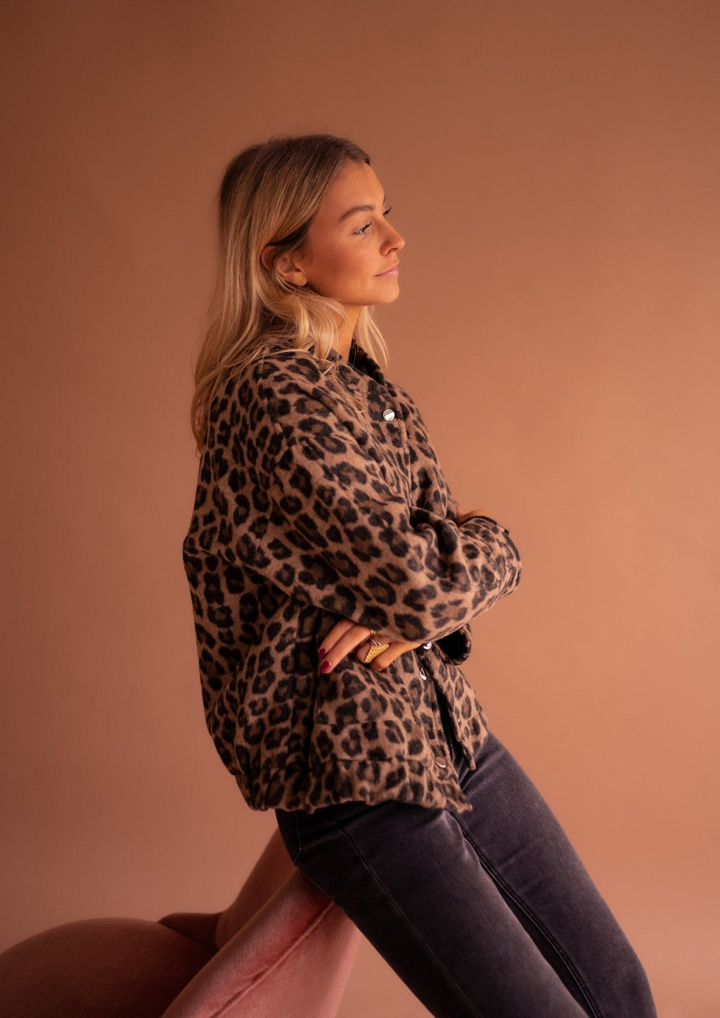 Giacca camicia maculata "Tamara"