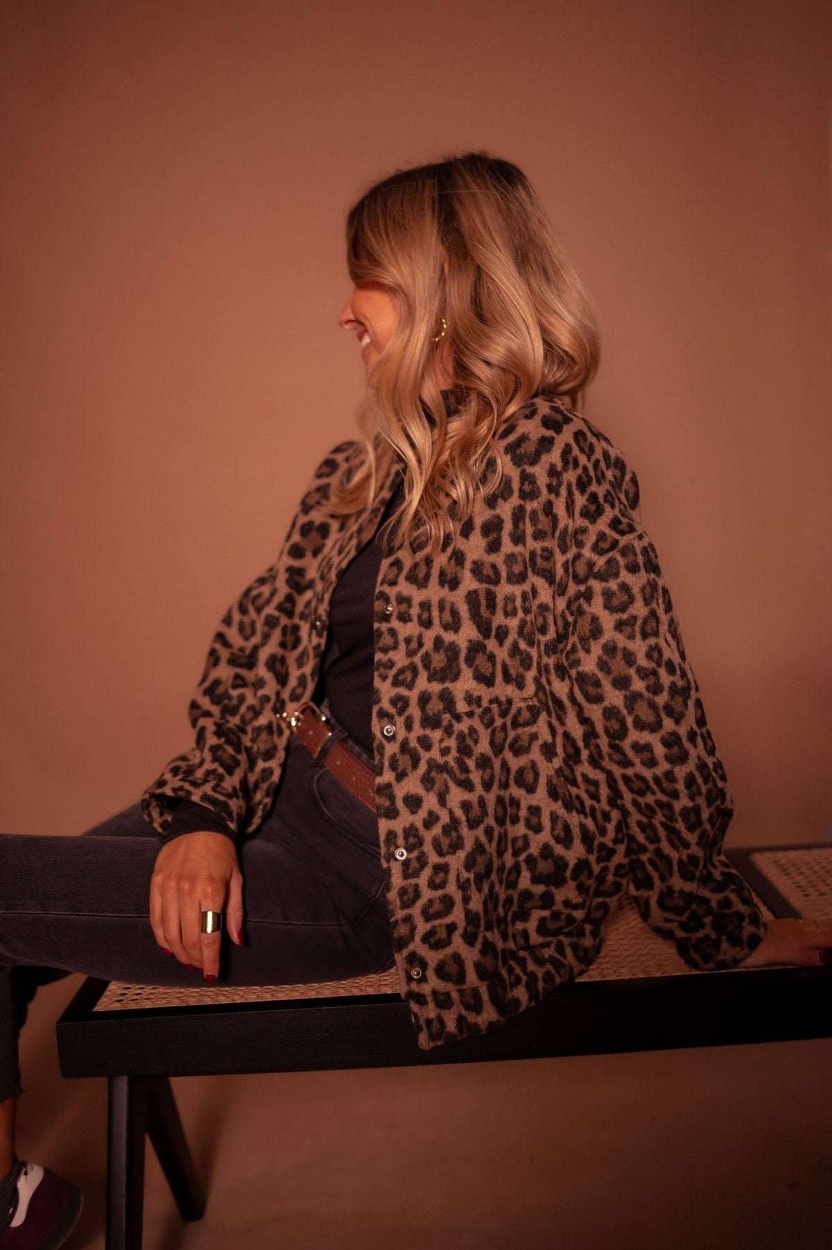 Giacca camicia maculata "Tamara"