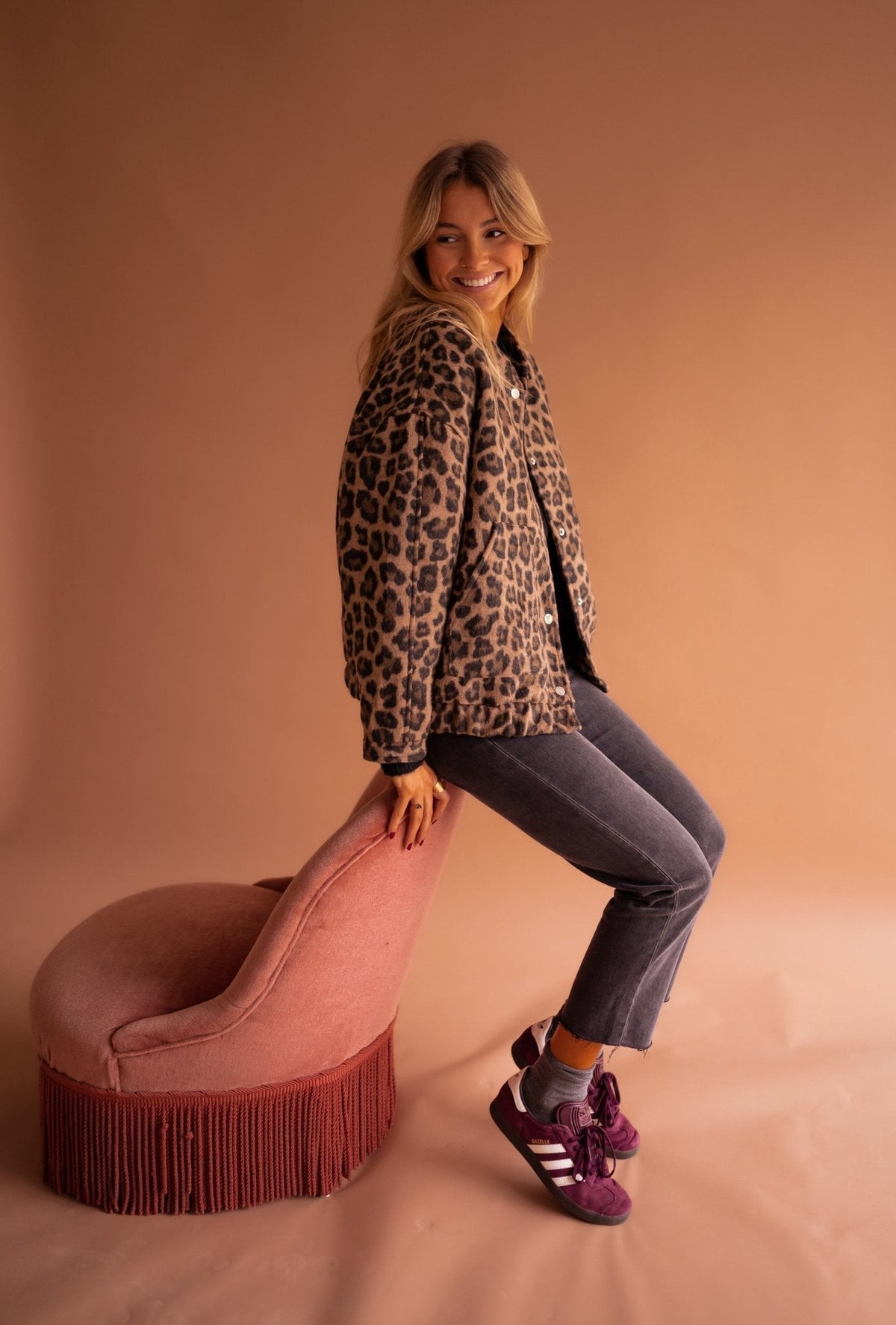 Giacca camicia maculata "Tamara"