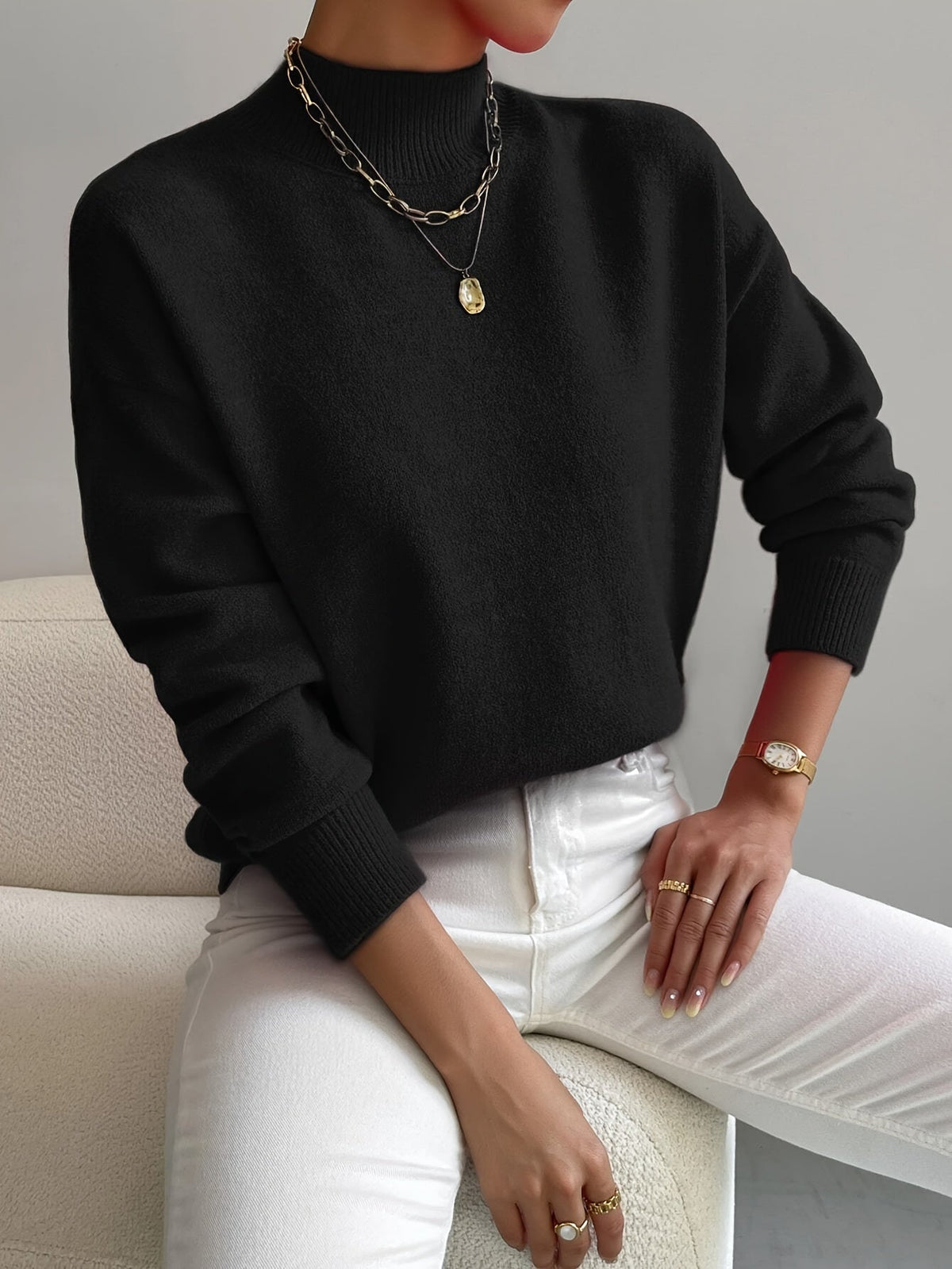 Maglione a lupetto morbido "Ivana"