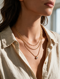 Collana a tre fili con punto luce "Sérénade"